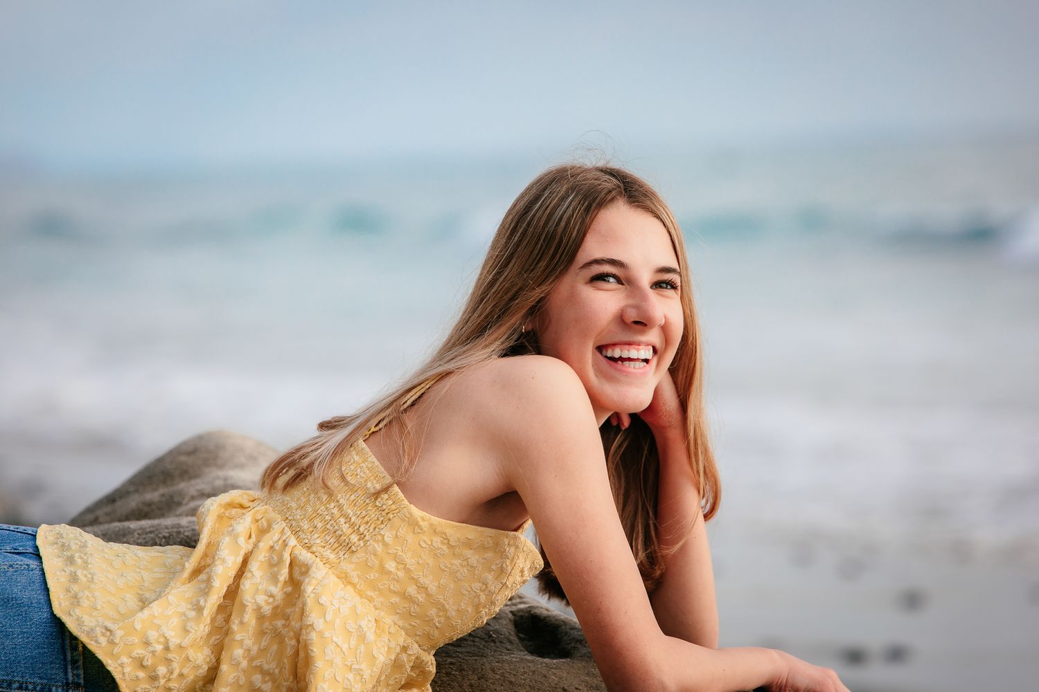 Beach senior photography session in Vista CA for high school graduation portraits