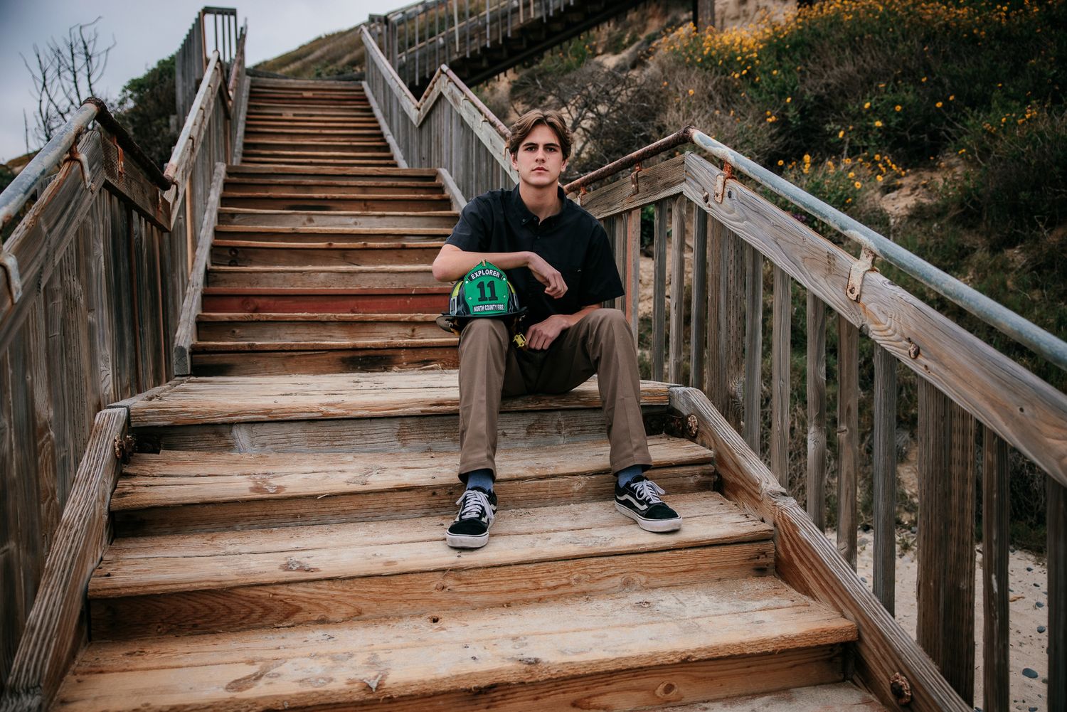 Outdoor senior portrait session in Oceanside CA captured by North County San Diego senior photographer