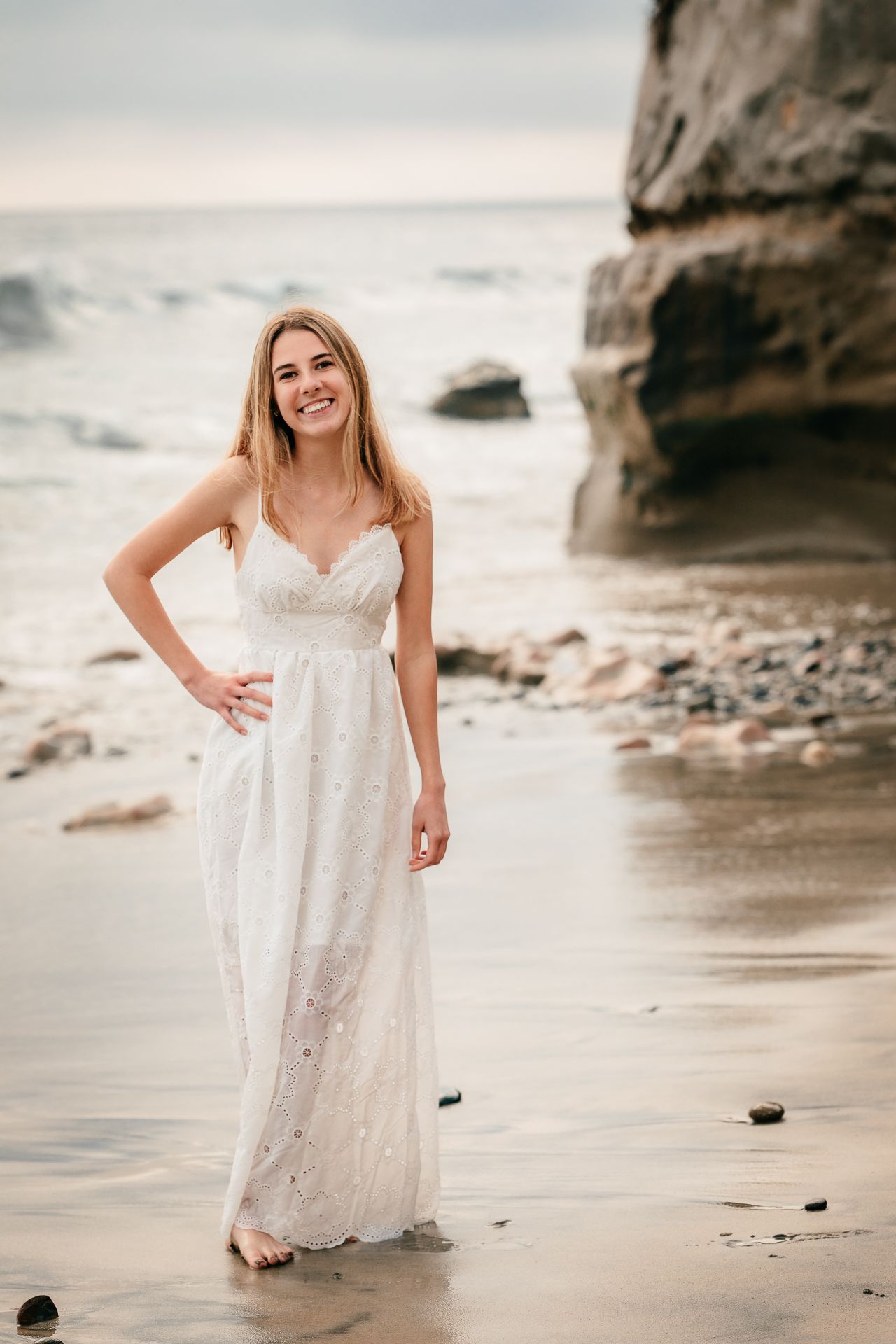 Beach senior photography session in Vista CA for high school graduation portraits