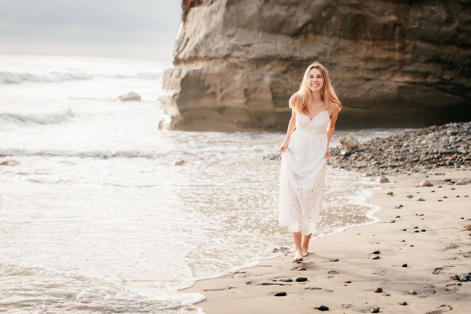 Beach senior photography session in Vista CA for high school graduation portraits