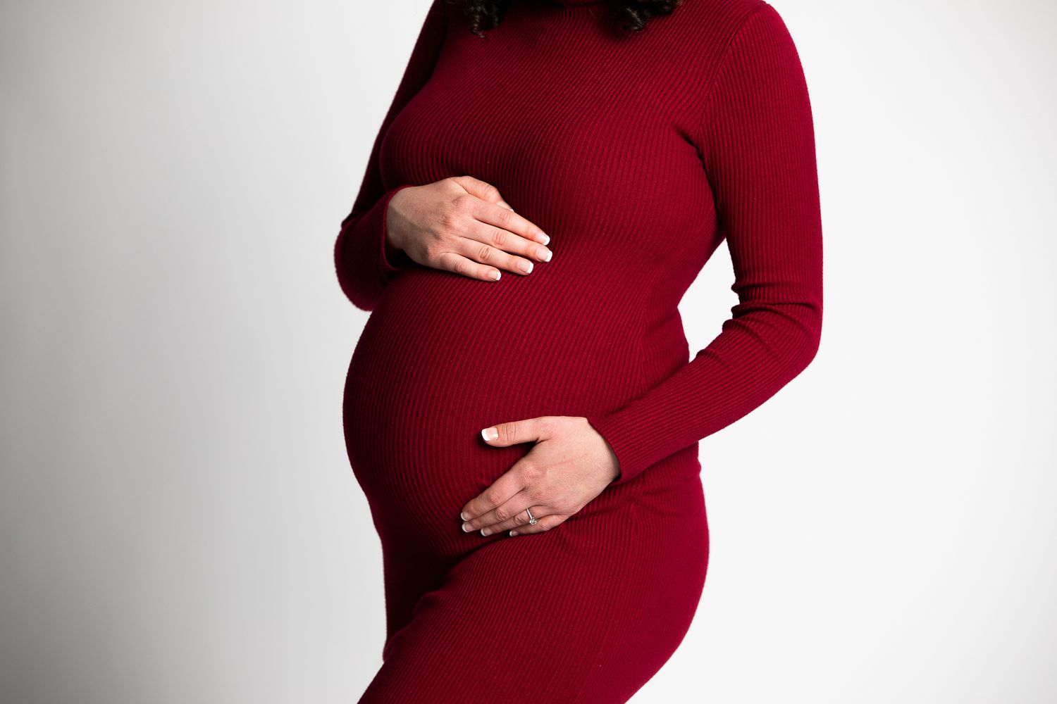 Pregnancy portrait session in Vista CA studio by North County San Diego maternity photographer