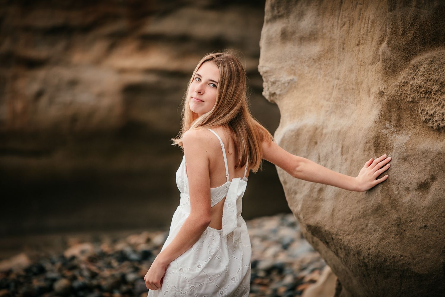 Beach senior photography session in Vista CA for high school graduation portraits. Senior photography session in Bonasll near Vista
