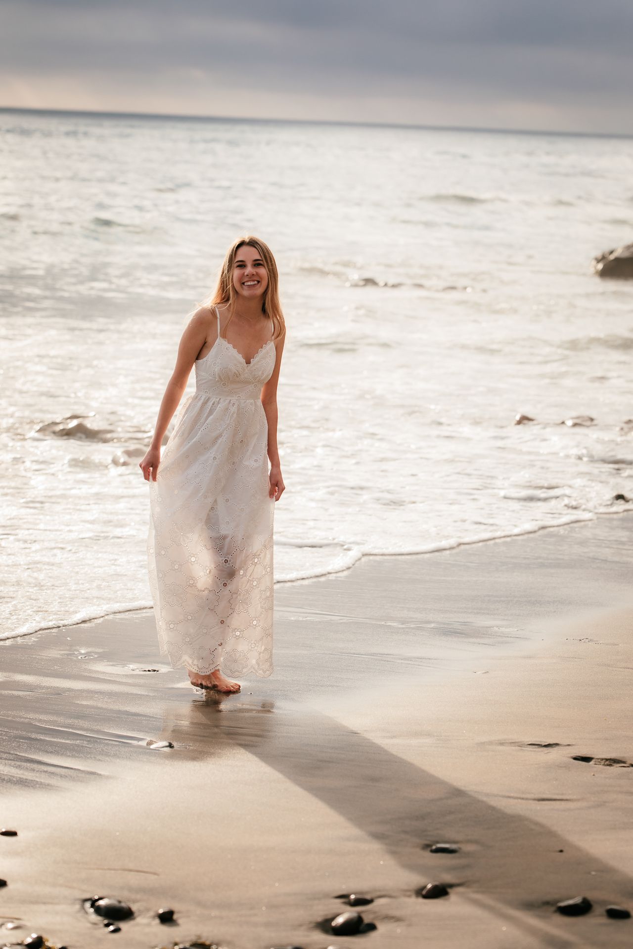 Beach senior photography session in Vista CA for high school graduation portraits