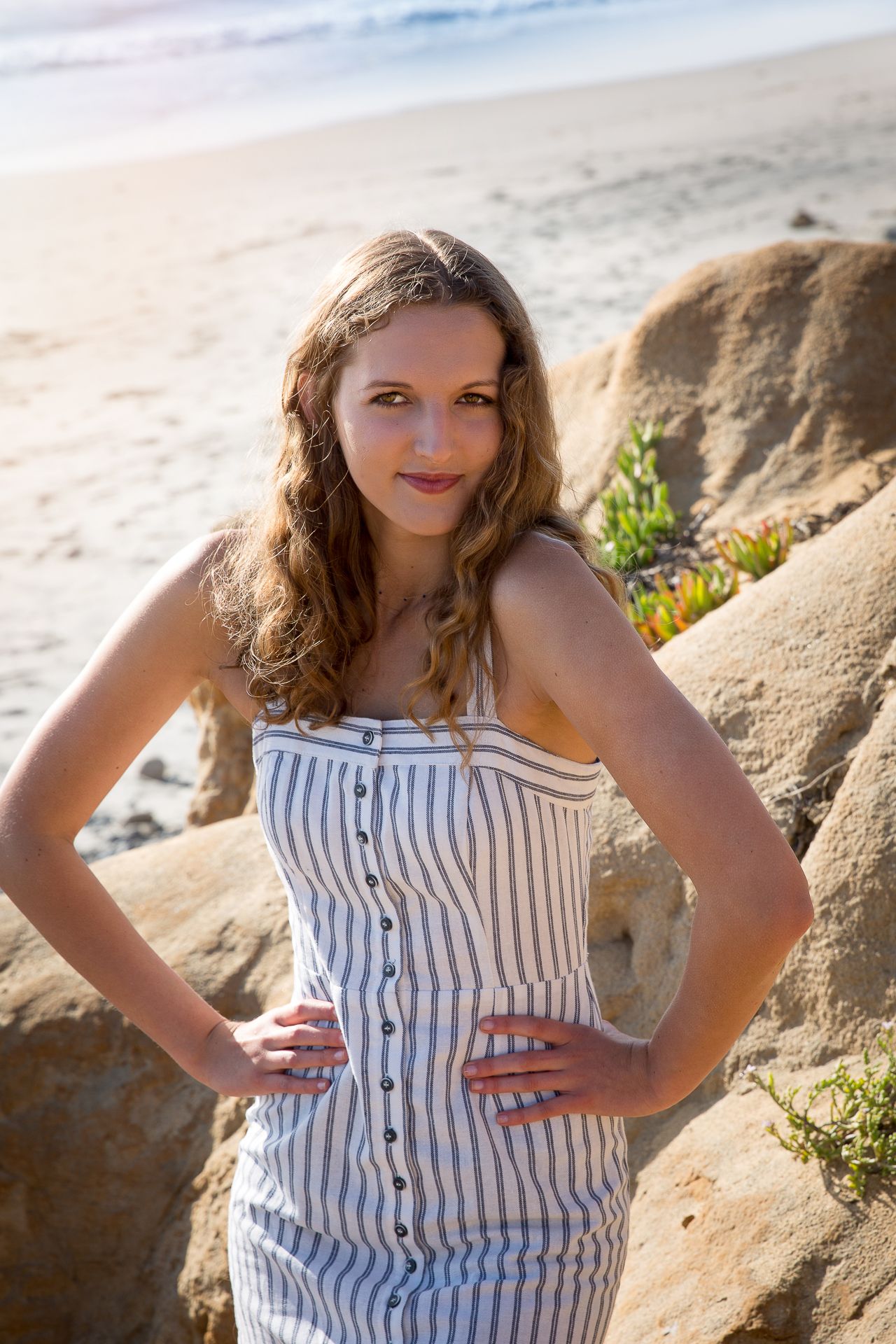Beach senior photography session in Vista CA for high school graduation portraits
