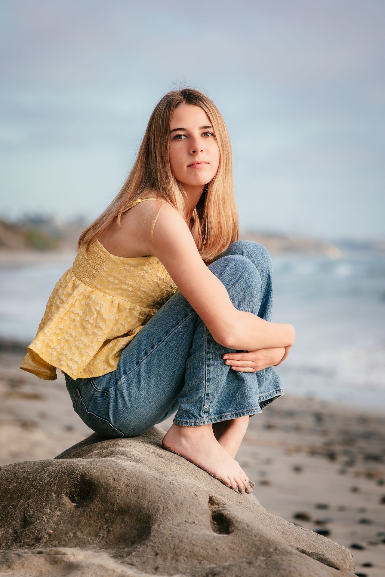 Beach senior photography session in Vista CA for high school graduation portraits