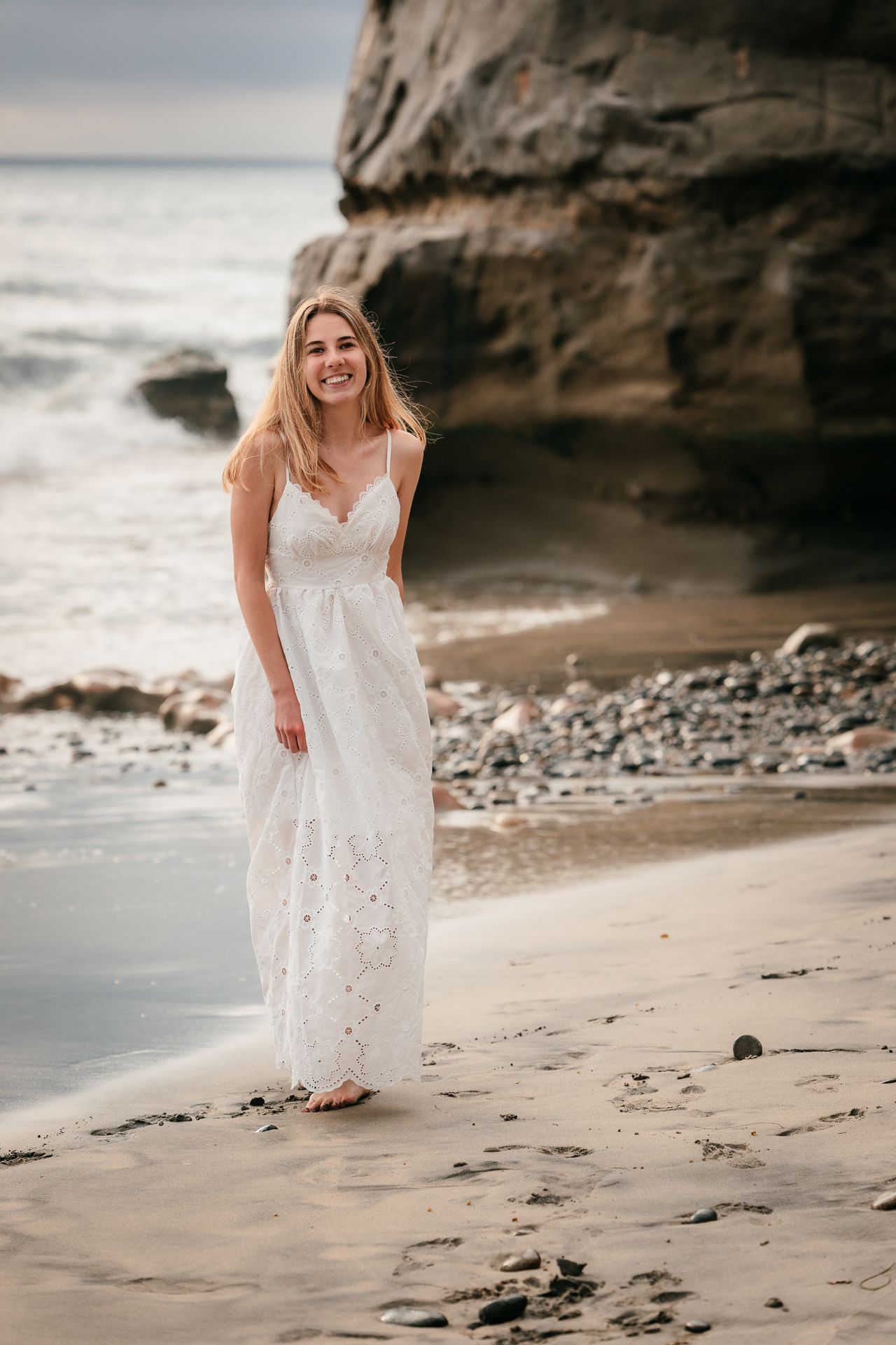 Beach senior photography session in Vista CA for high school graduation portraits