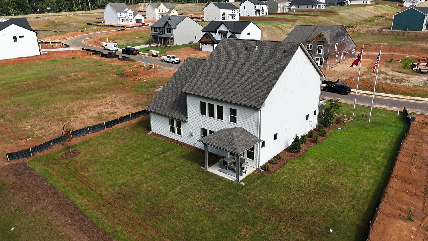 drone photography of construction site