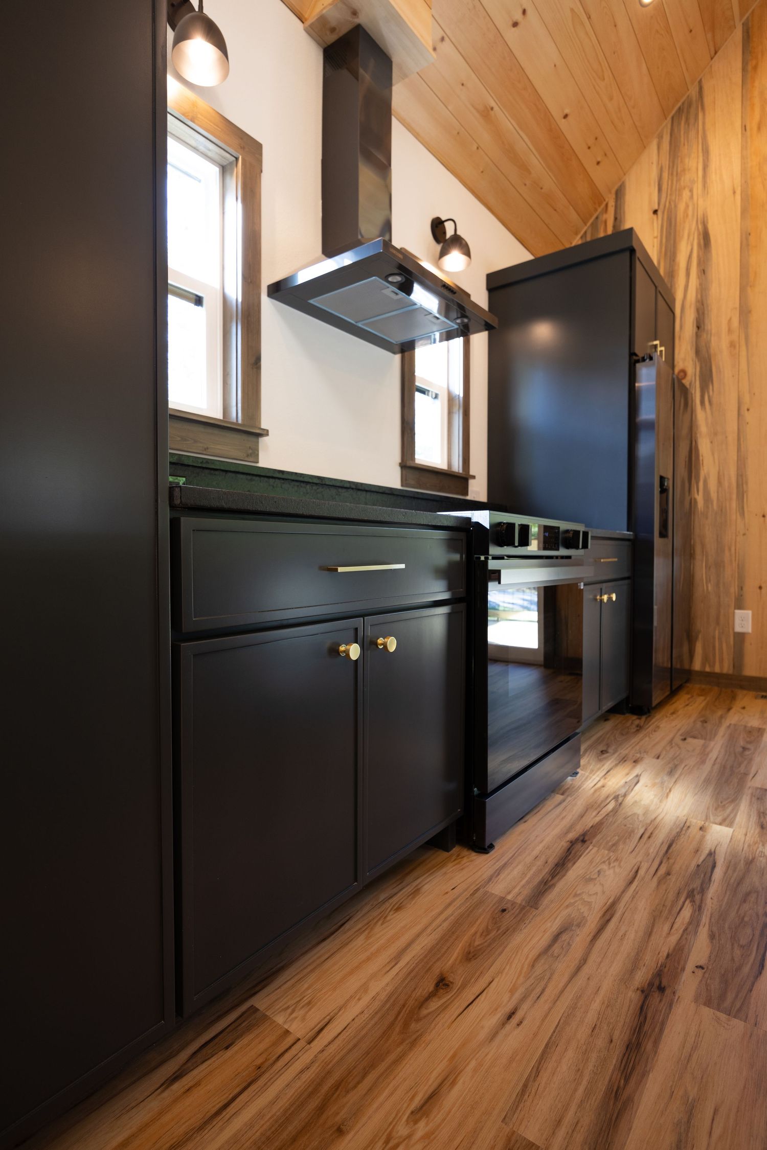 Marketing photo of a newly designed kitchen in a model home
