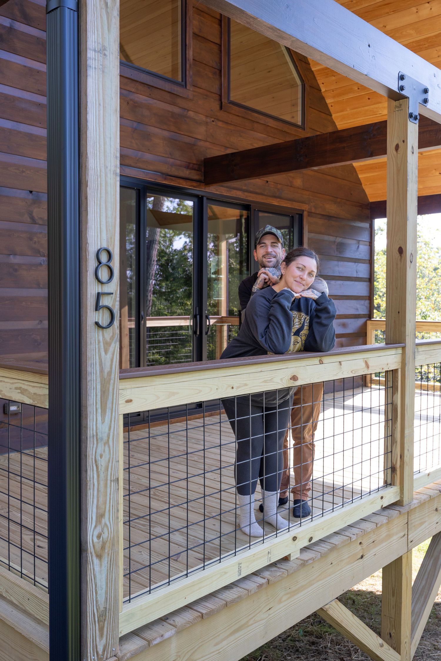 Marketing photo of the builders of a newly built home