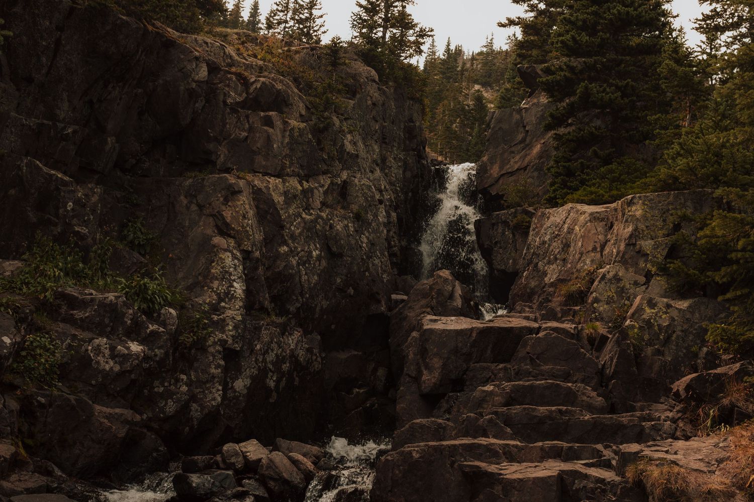 Colorado mountain waterfall