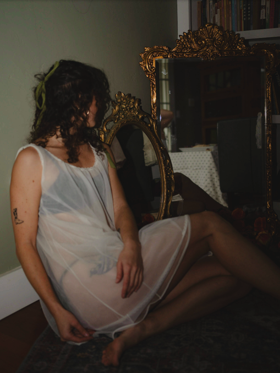 woman in a nightgown