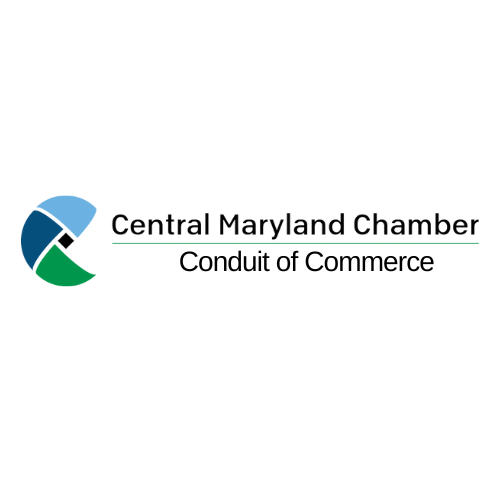 Two business organization logos for Central Maryland Chamber and Conduit of Commerce shown side by side.