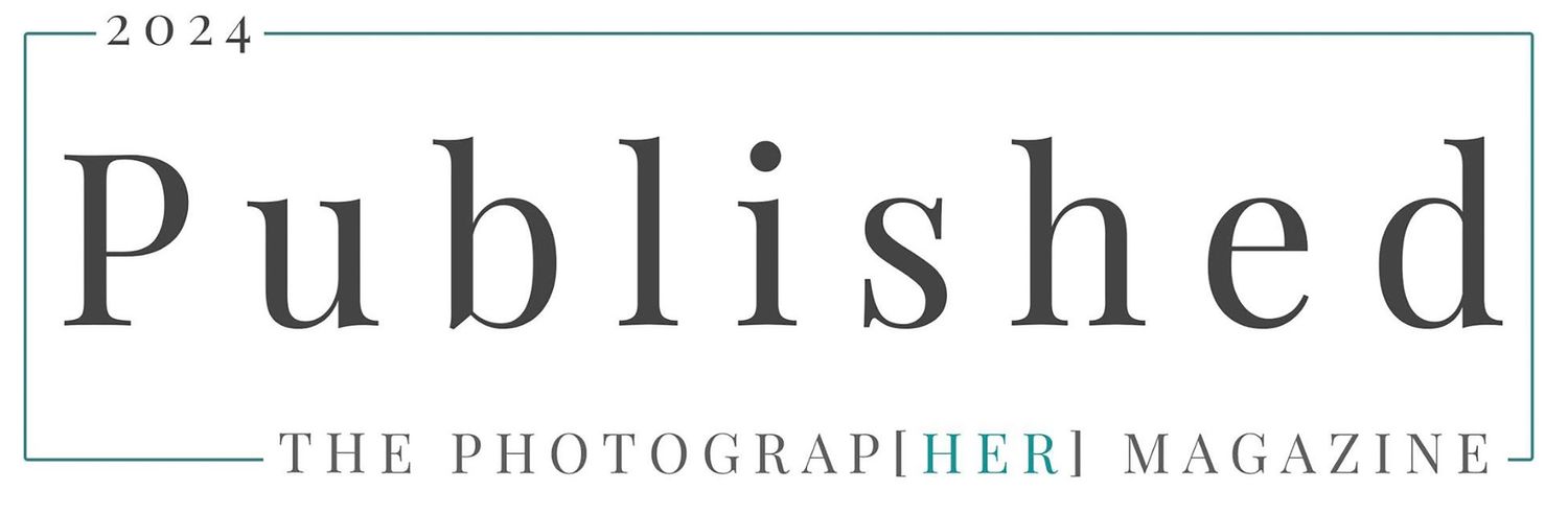 Simple text logo for Published The Photographer Magazine 2024 in minimal design style.
