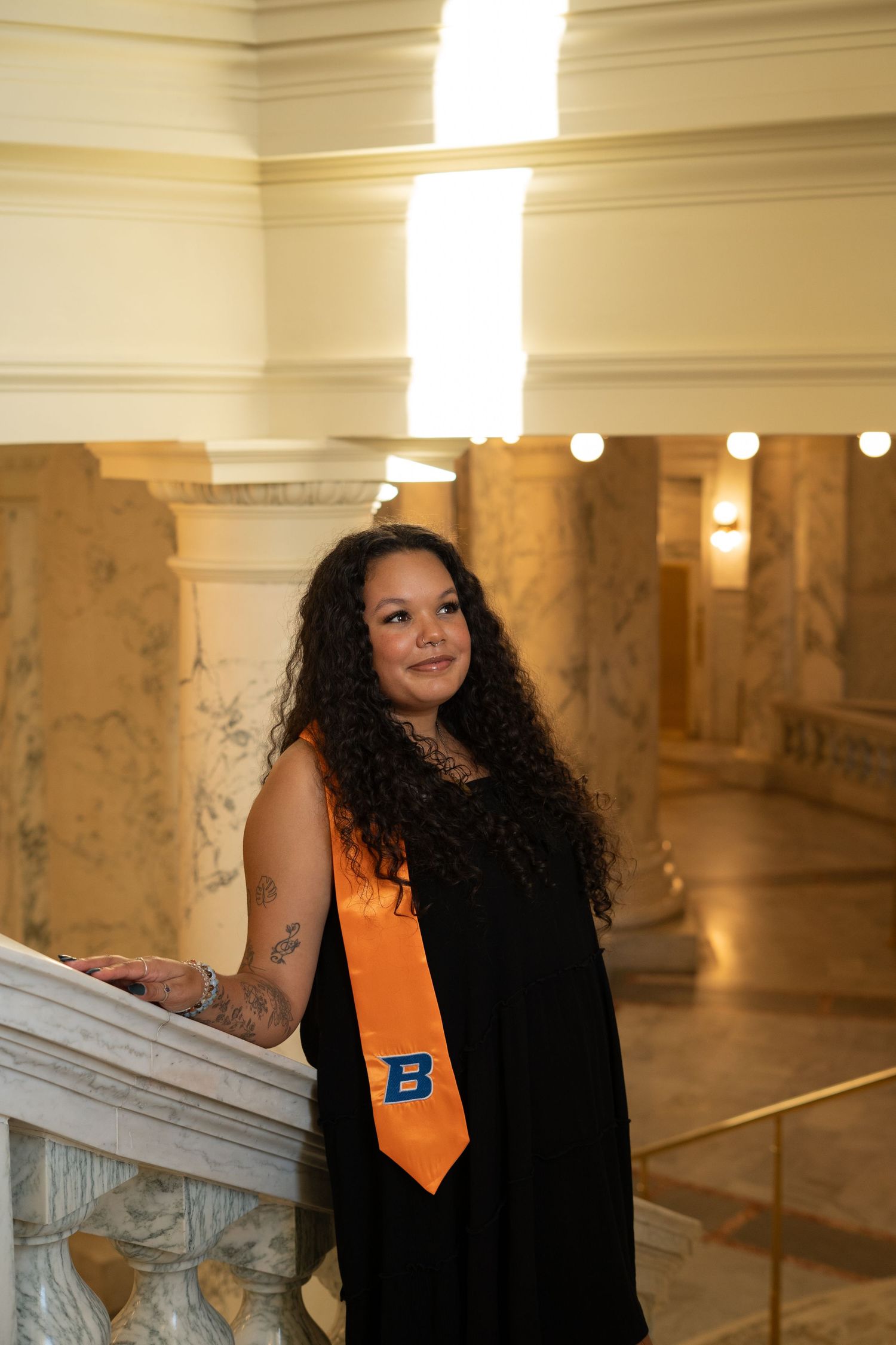 Boise State University graduation photo.