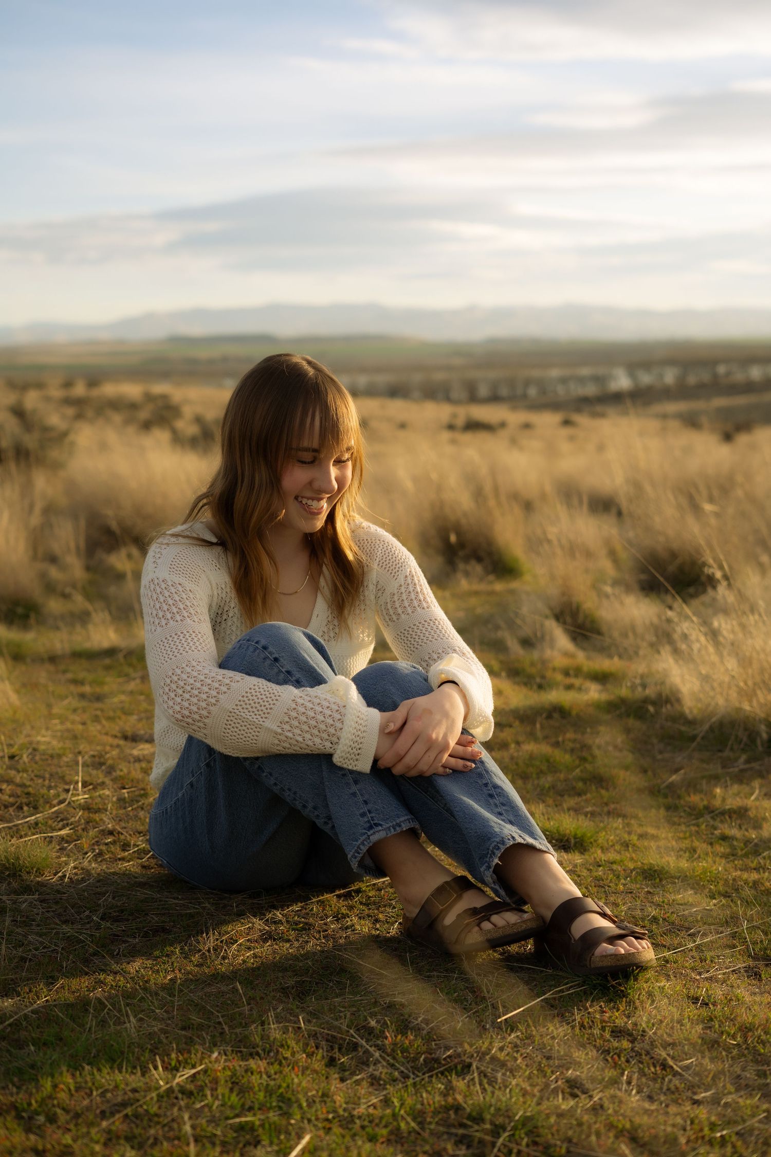Portrait photo by the lake.