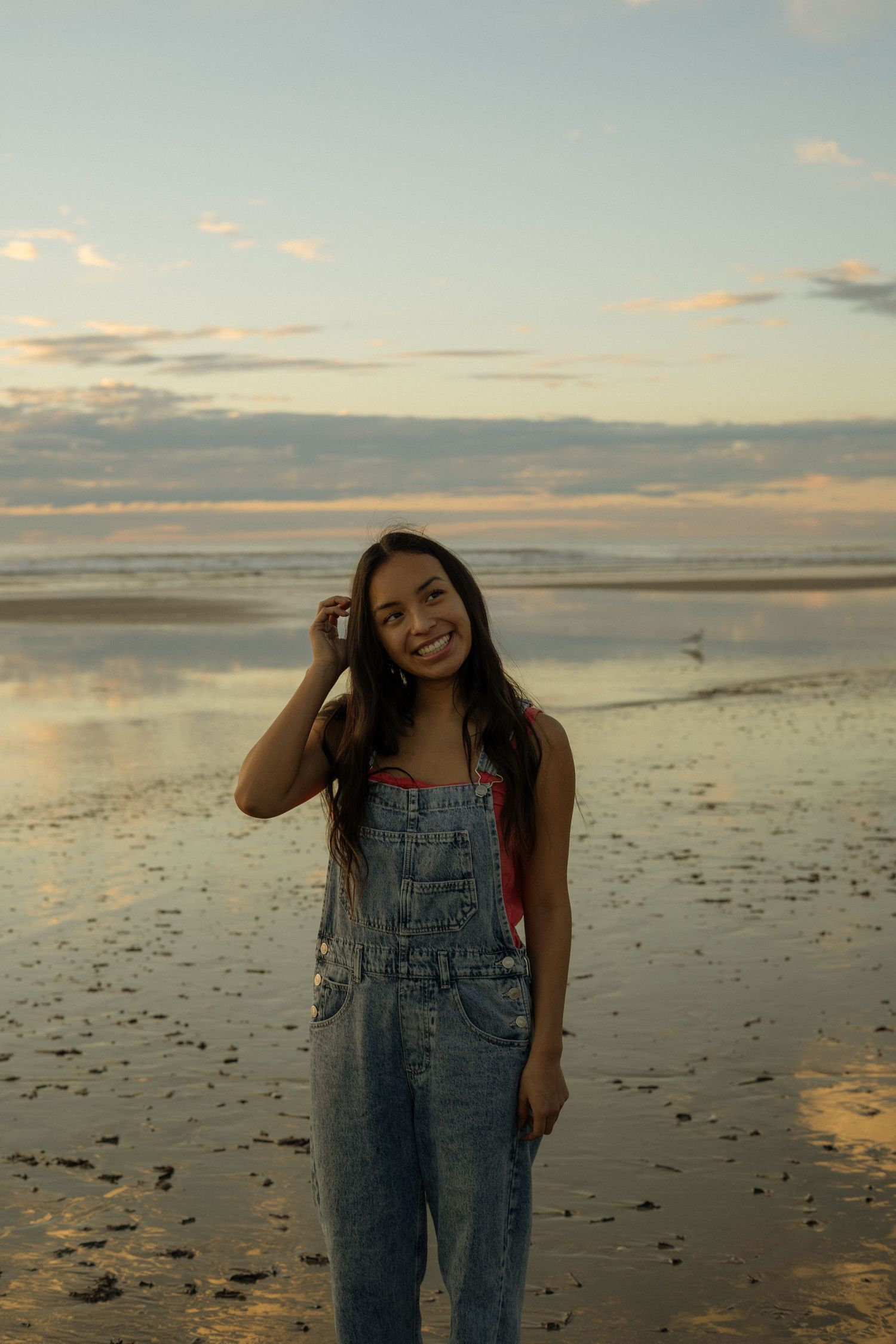 Anna on the beach.