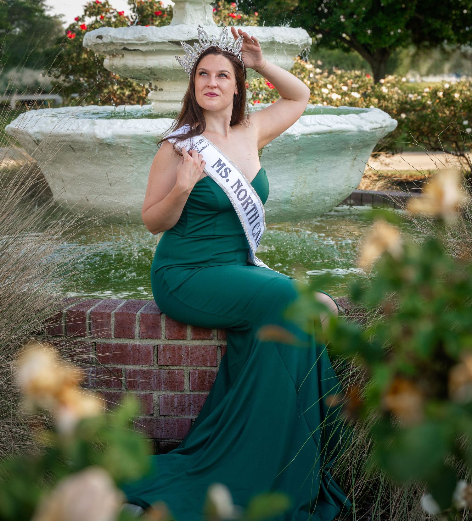 Vintage-inspired pinup portrait photographed outdoors
