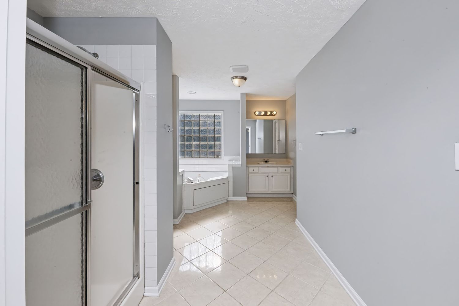 Exterior real estate photograph of a bathroom