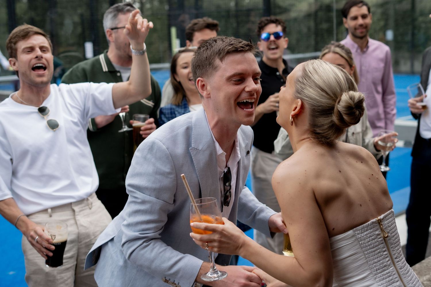 Bride and groom singing together at a Gold Coast wedding