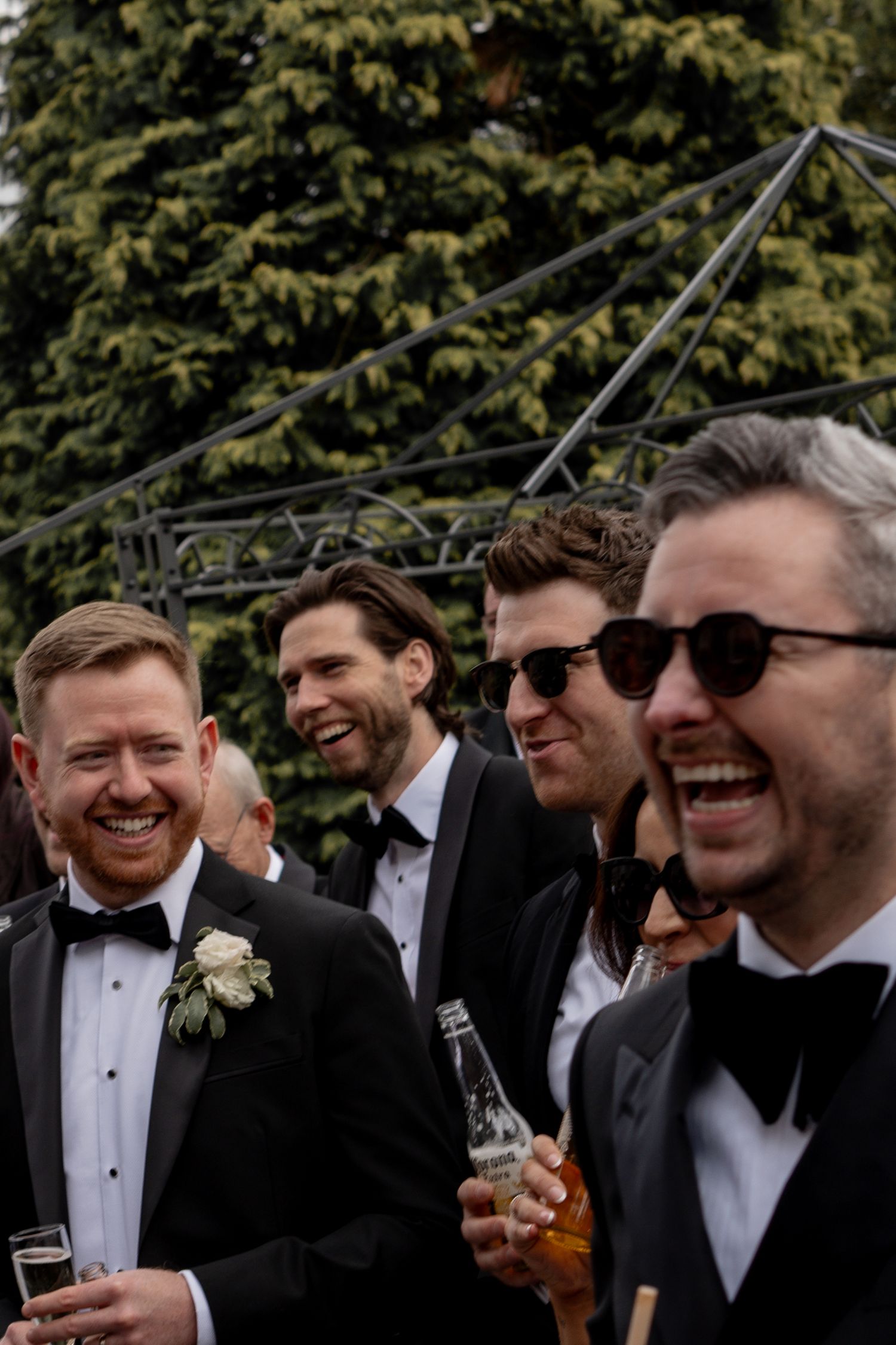 Guests laughing at the speeches at a Gold Coast wedding