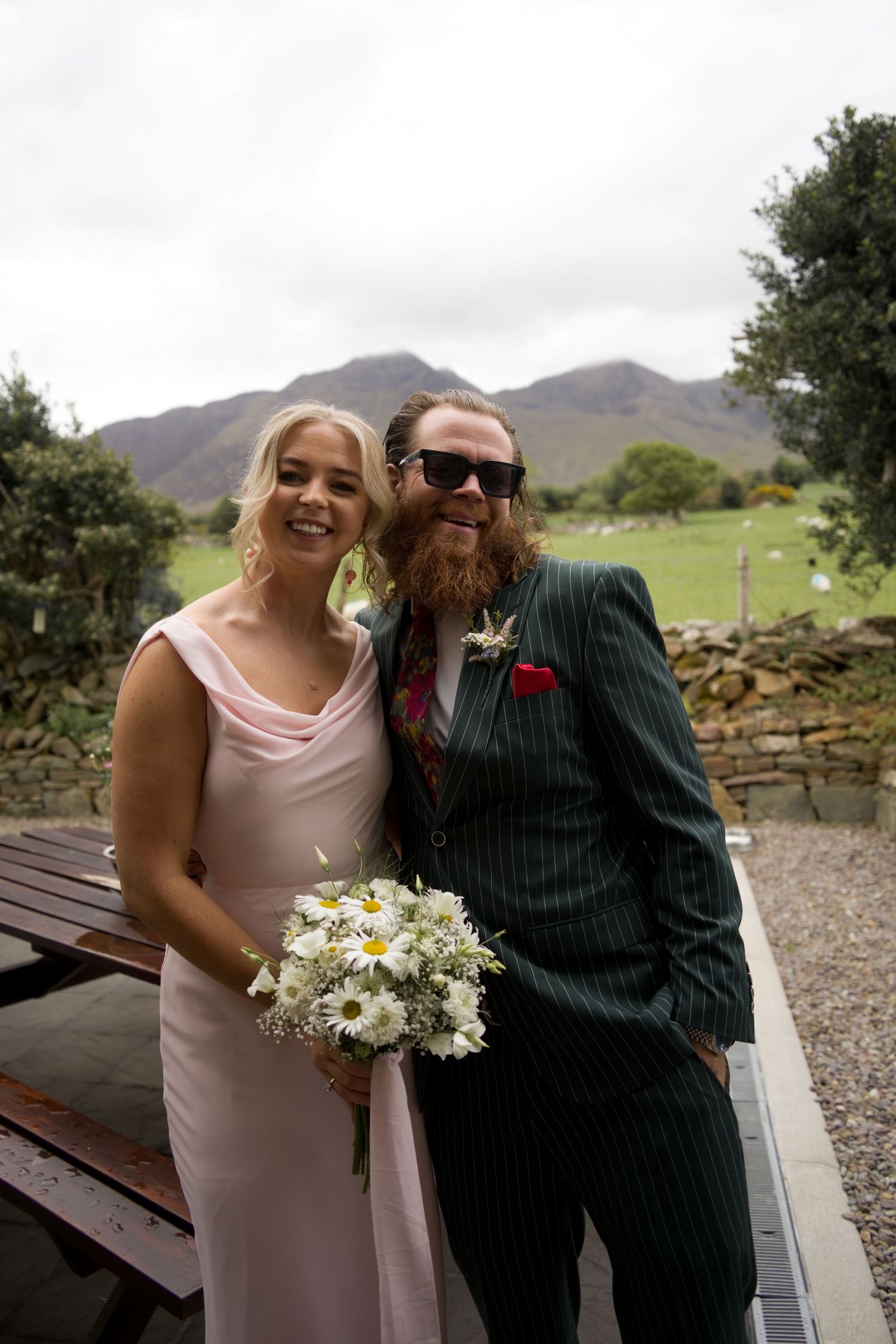 A maid of honour and her brother at a scenic rim wedding