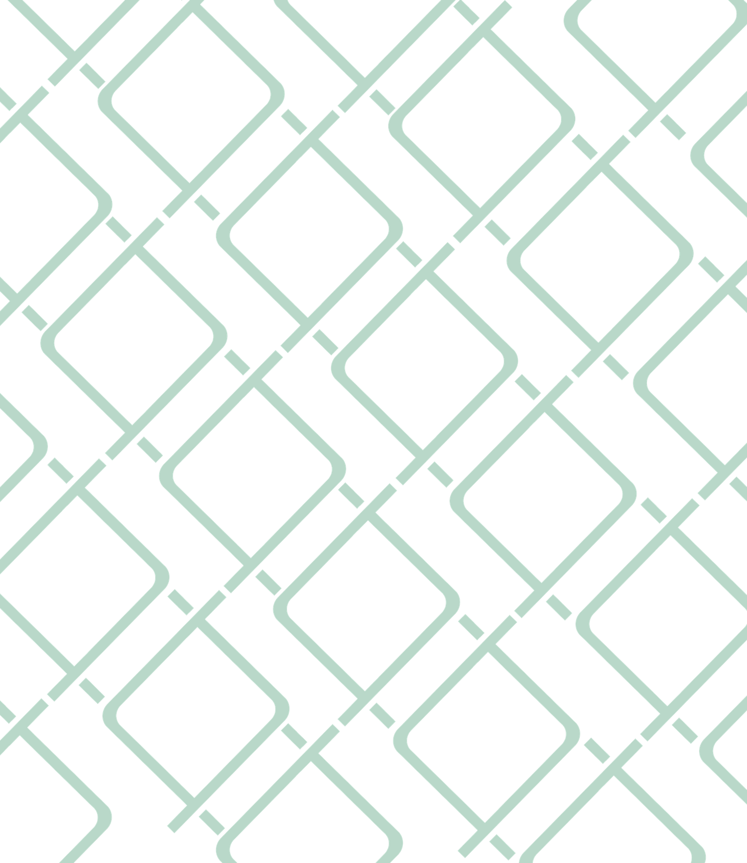 Light mint green geometric pattern with repeating diamond shapes and lines.