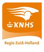 KNHS Regio Zuid-Holland official logo featuring a orange shield with a white horse and crown emblem.