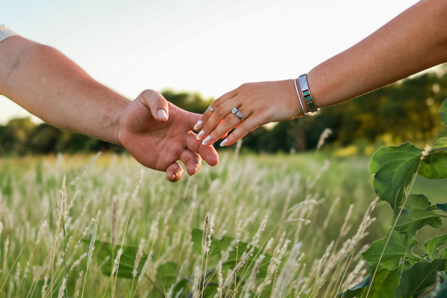 Engagement photo session at golden hour, Perry Posed luxury photography