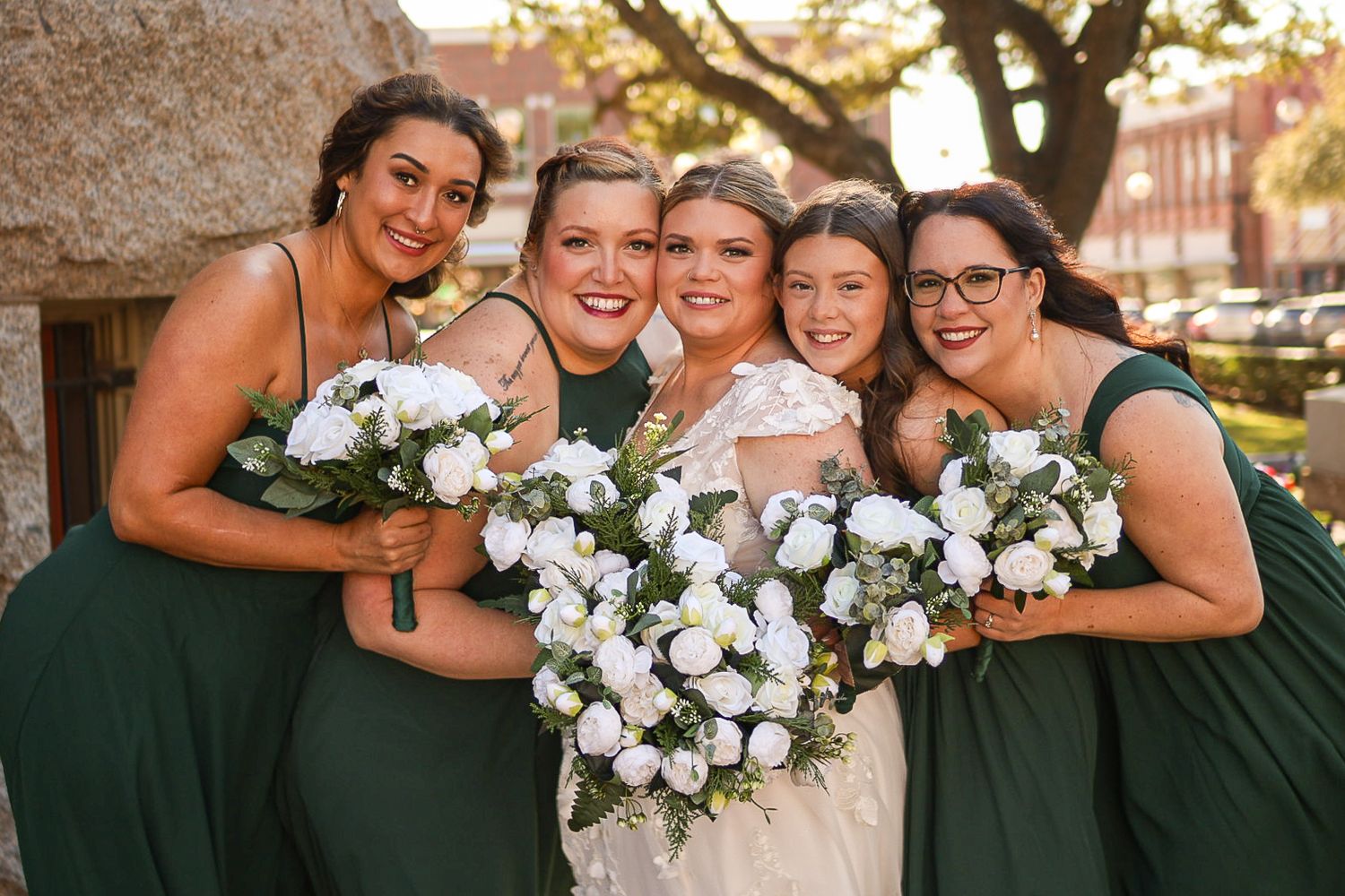Luxury wedding portrait captured in timeless Perry Posed style, bridesmaids, Wedding Photography