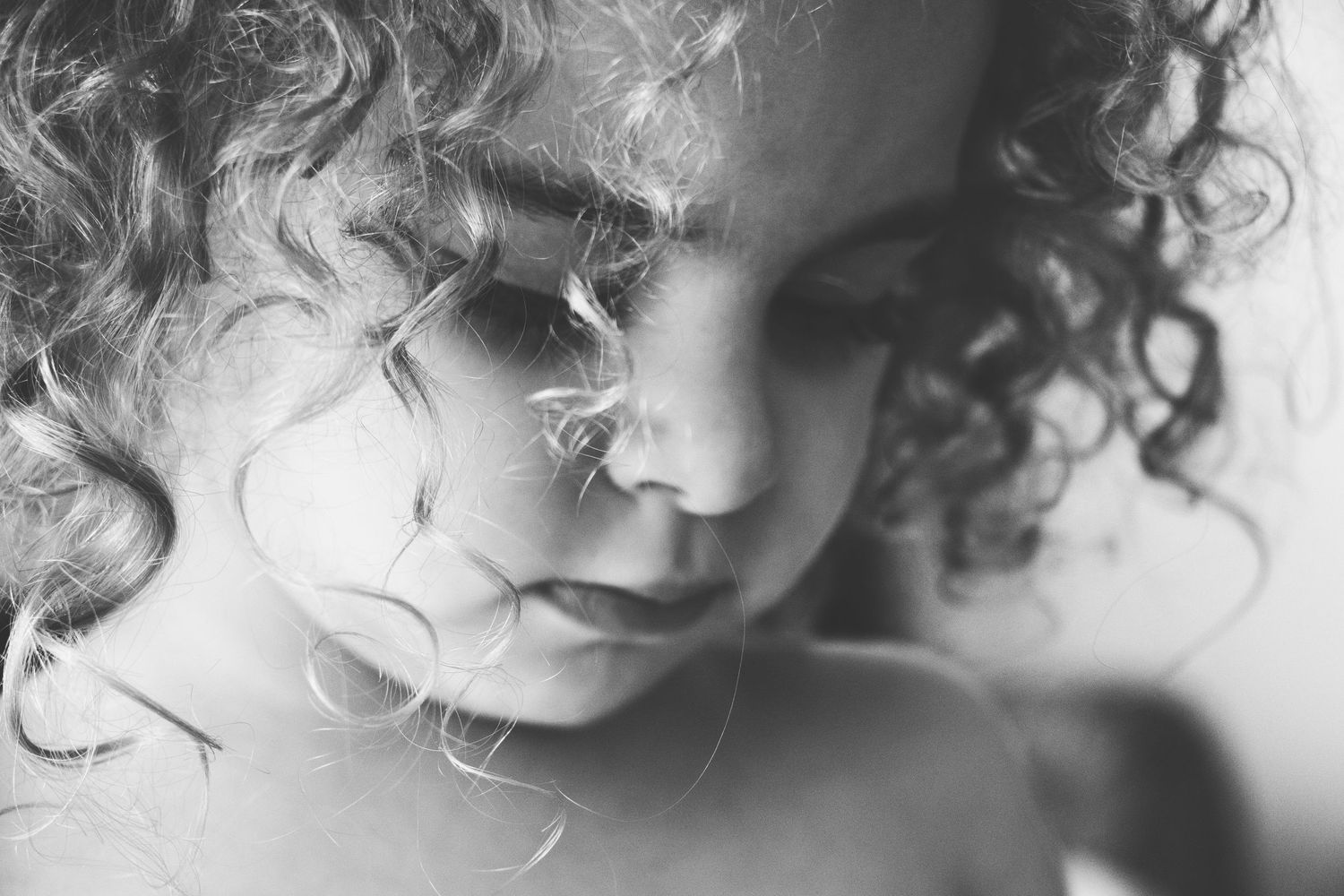 Black and white portrait of a child during an Ottawa family photography session  in Ottawa
