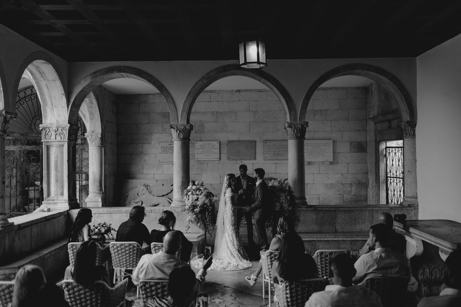 Engagement photographer Croatia
Bride and groom exchanging vows during a wedding ceremony in Hvar, Croatia