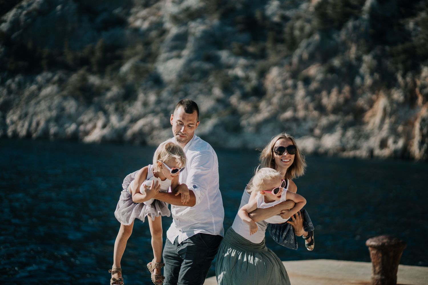 Hvar Engagement photographer Croatia
Parents with children captured in a candid moment in Hvar