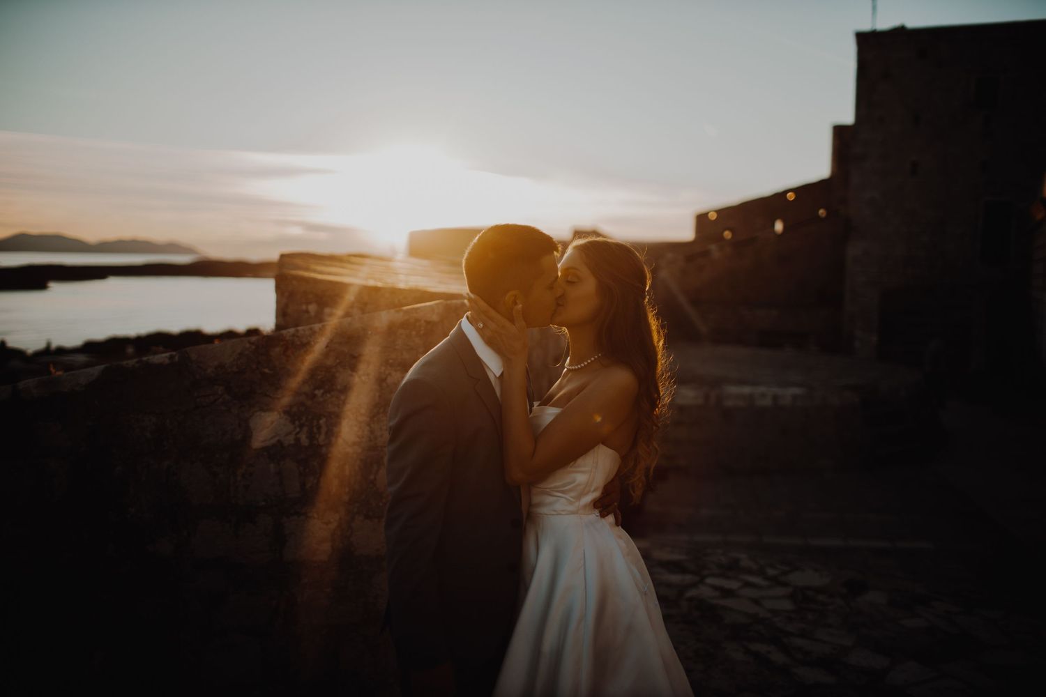 Dubrovnik Engagement photographer Croatia
Bride and groom exchanging vows during a private beach wedding in Split