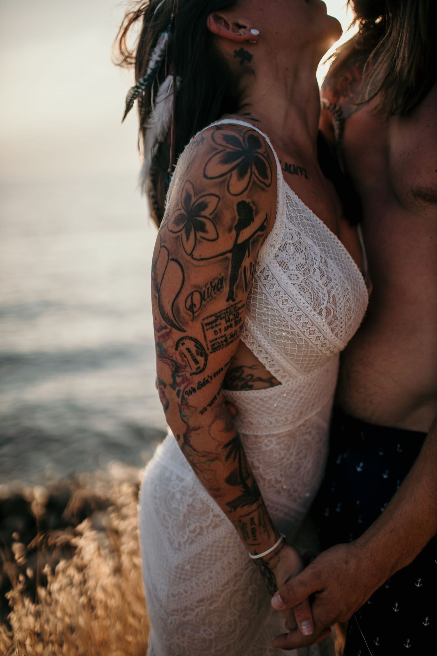 Croatia elopement photographer
Romantic beach photoshoot with couple sitting on rocks overlooking turquoise water in Croatia beach photos