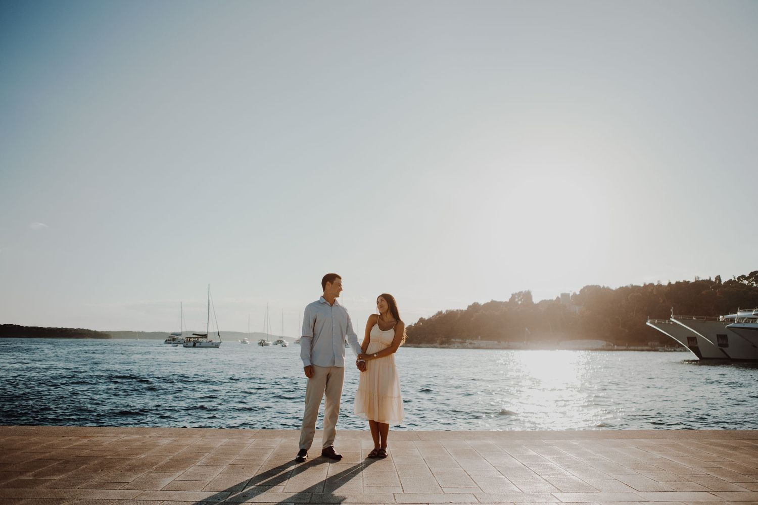 Split Engagement photographer Croatia
Couple enjoying a beachside photoshoot with the Adriatic Sea in Hvar
