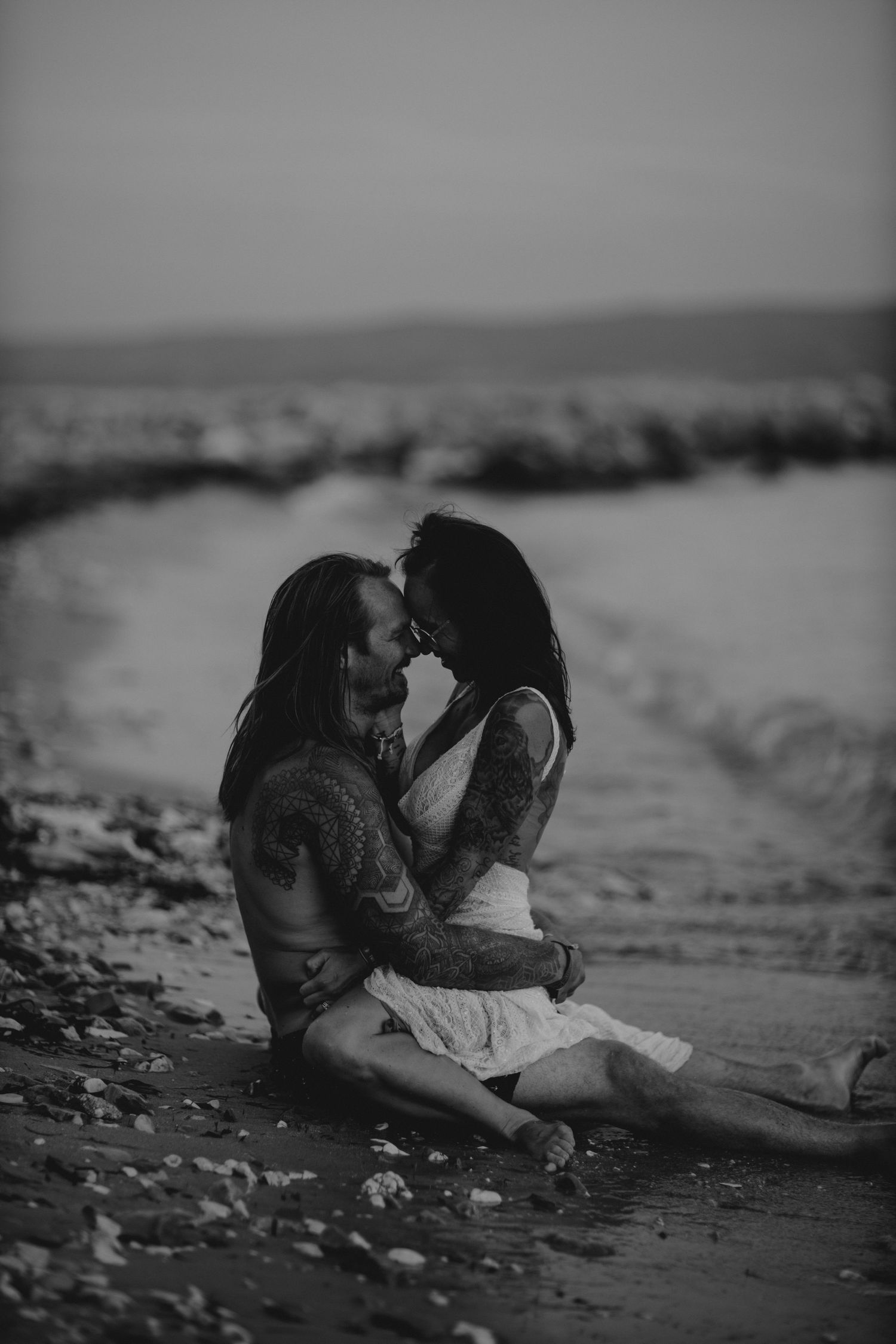 Hvar Engagement photographer Croatia
Bride and groom embracing on the beach with the sea as their backdrop in Hvar