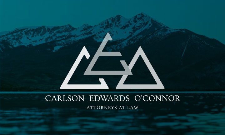 Strength and clarity—Carlson Edwards O’Connor logo set against Colorado’s rugged peaks