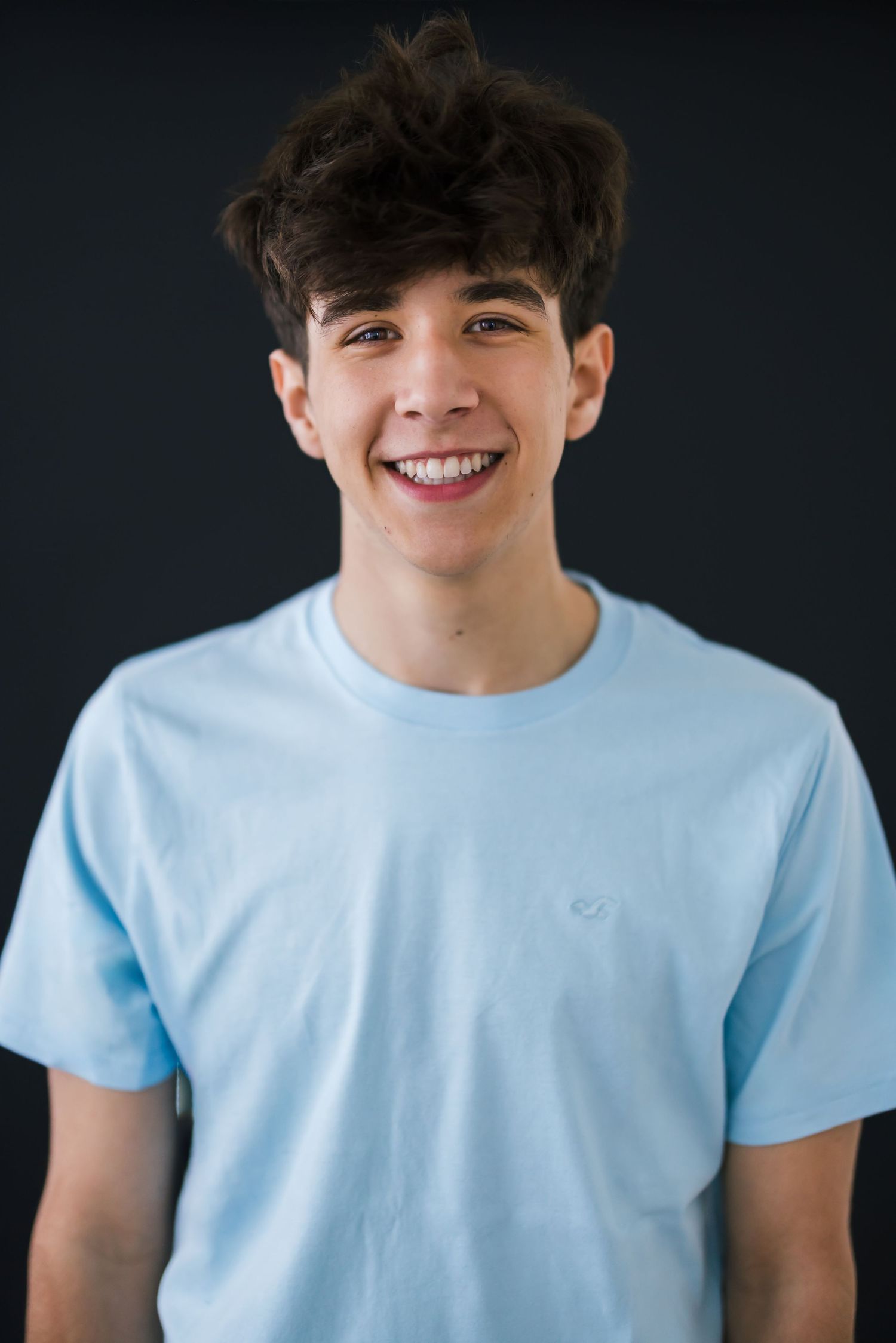 Salt Lake City in-studio senior photo with confident teen expression