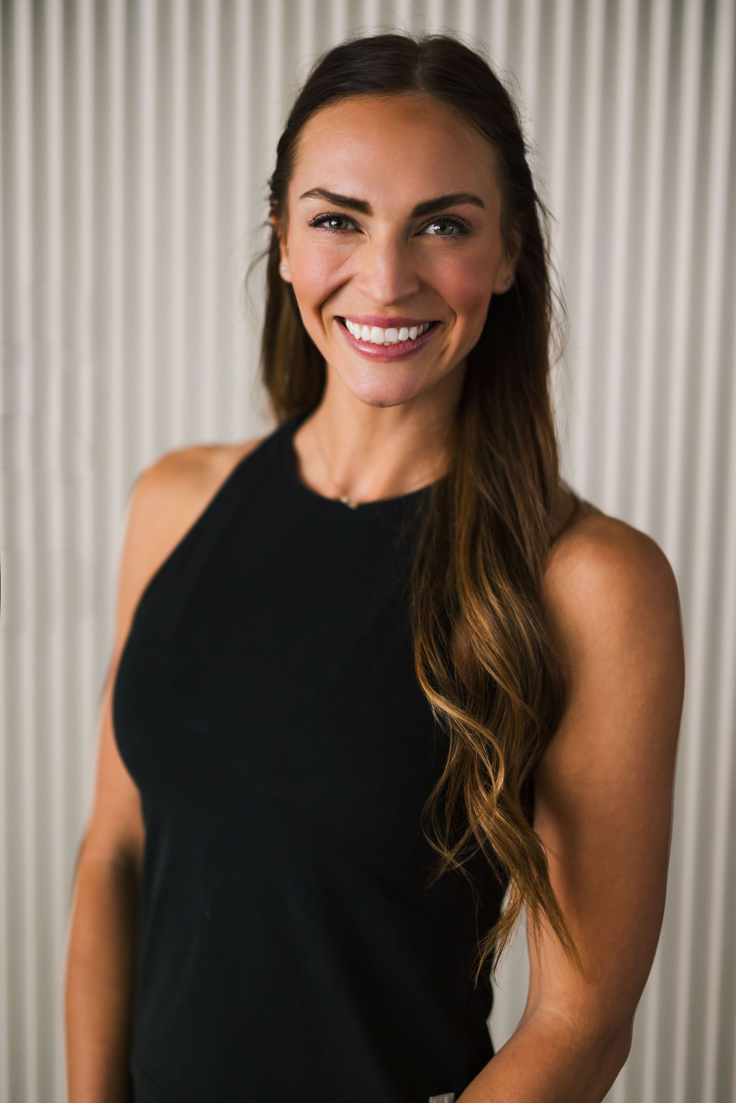 Utah branding photographer captures modern headshot for yoga instructor