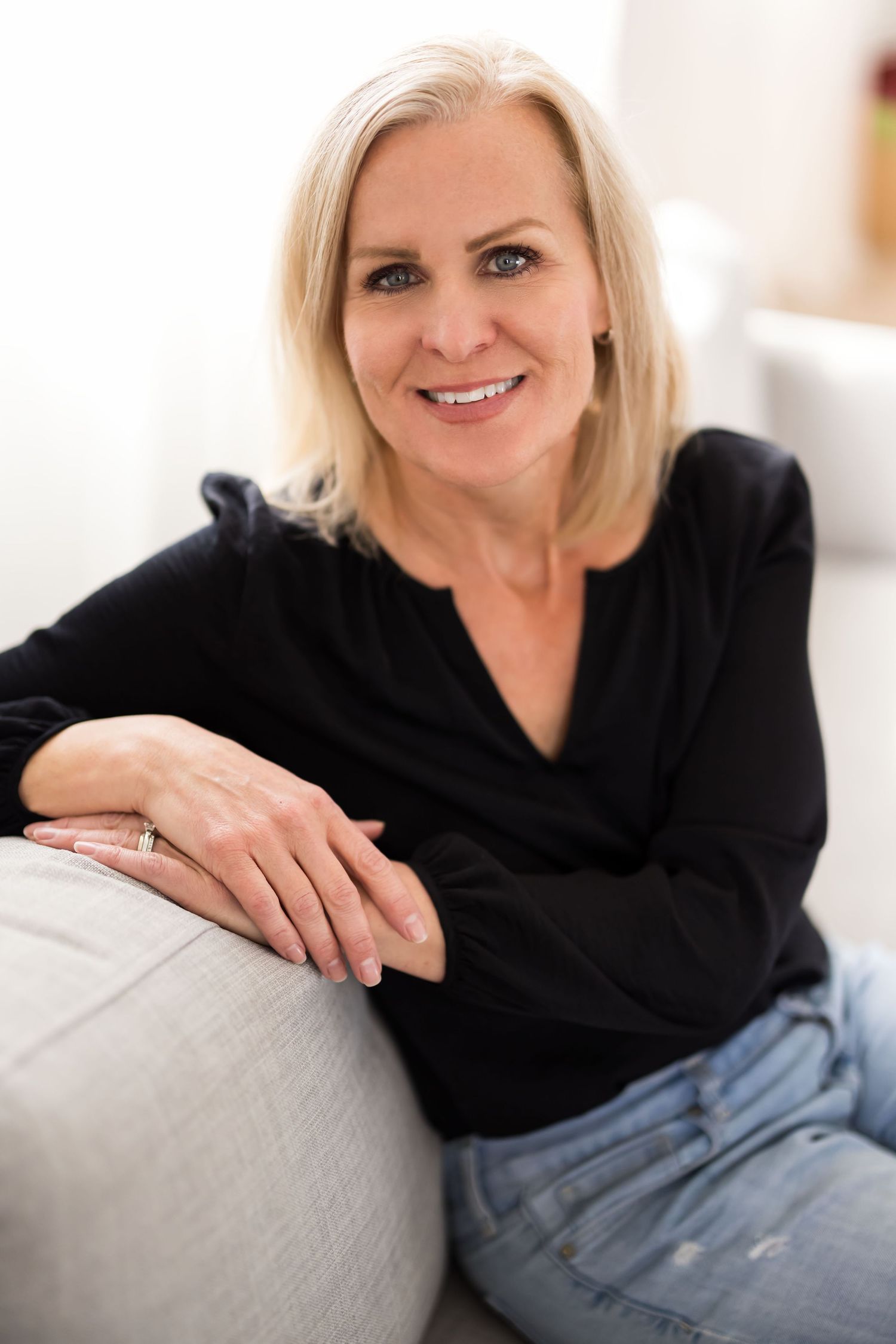 Professional headshot in Salt Lake City studio with natural lighting