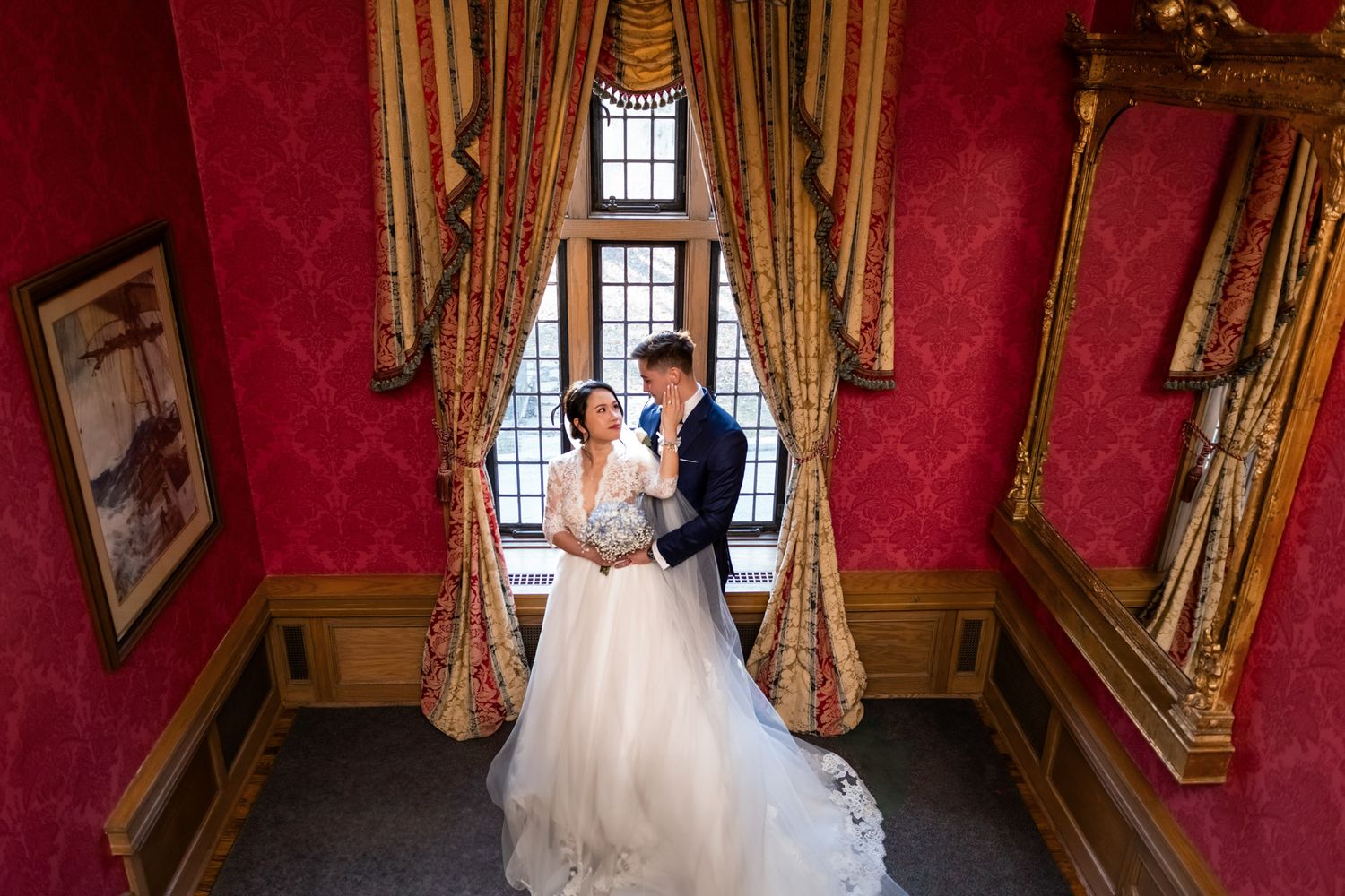 Romantic wedding portrait captured by George V Photography at Bob Rumball The Manor in Toronto..