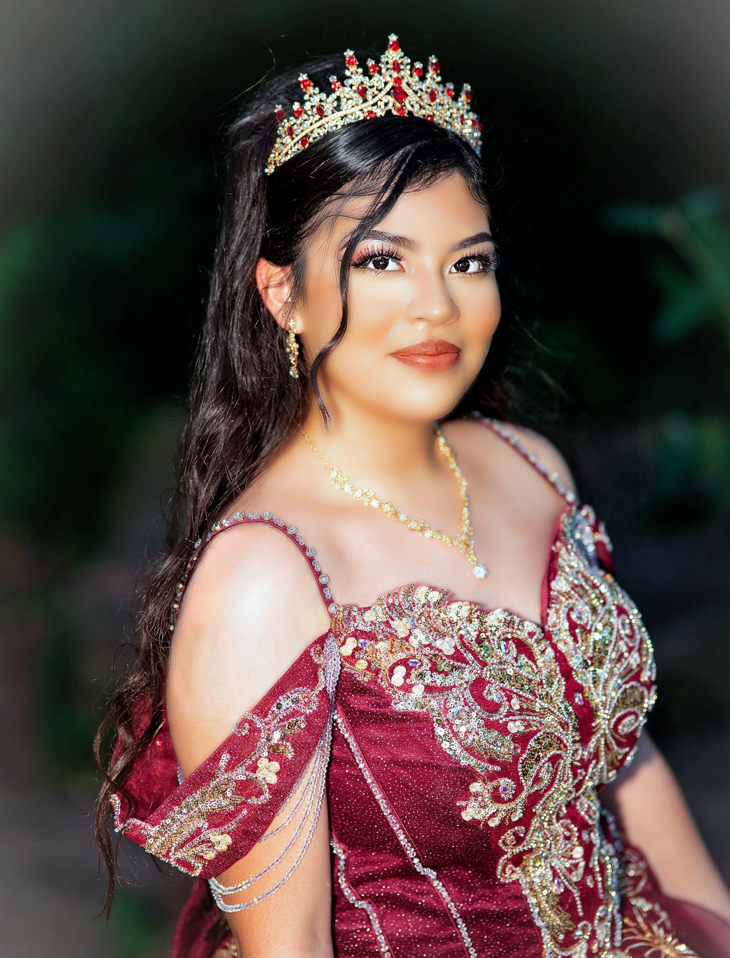 Indoor studio of young lady on her way to prom in shot by R&T photography in oklahoma