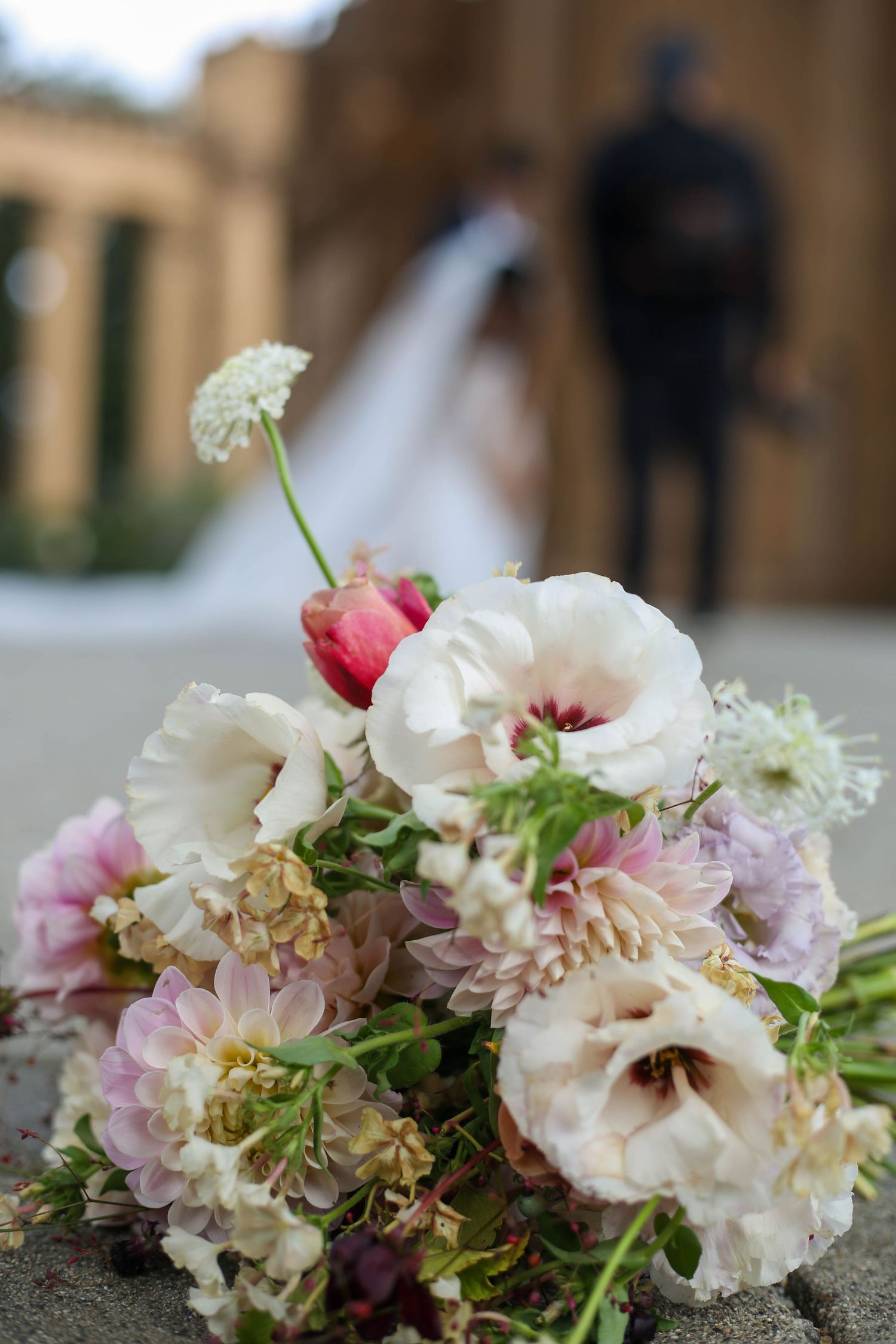 Elegant floral bouquet close-up | Nuvue Visuals wedding photography details in San Francisco Bay area California at Palace of Fine Arts