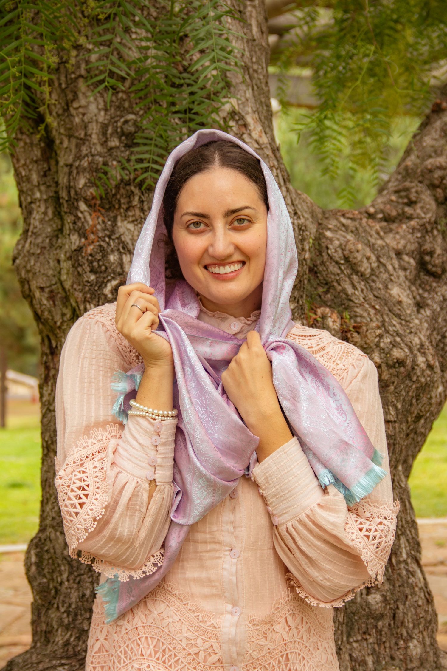 Outdoor portrait of a woman smiling in natural light | Nuvue Visuals lifestyle photography in San Diego Presidio Park