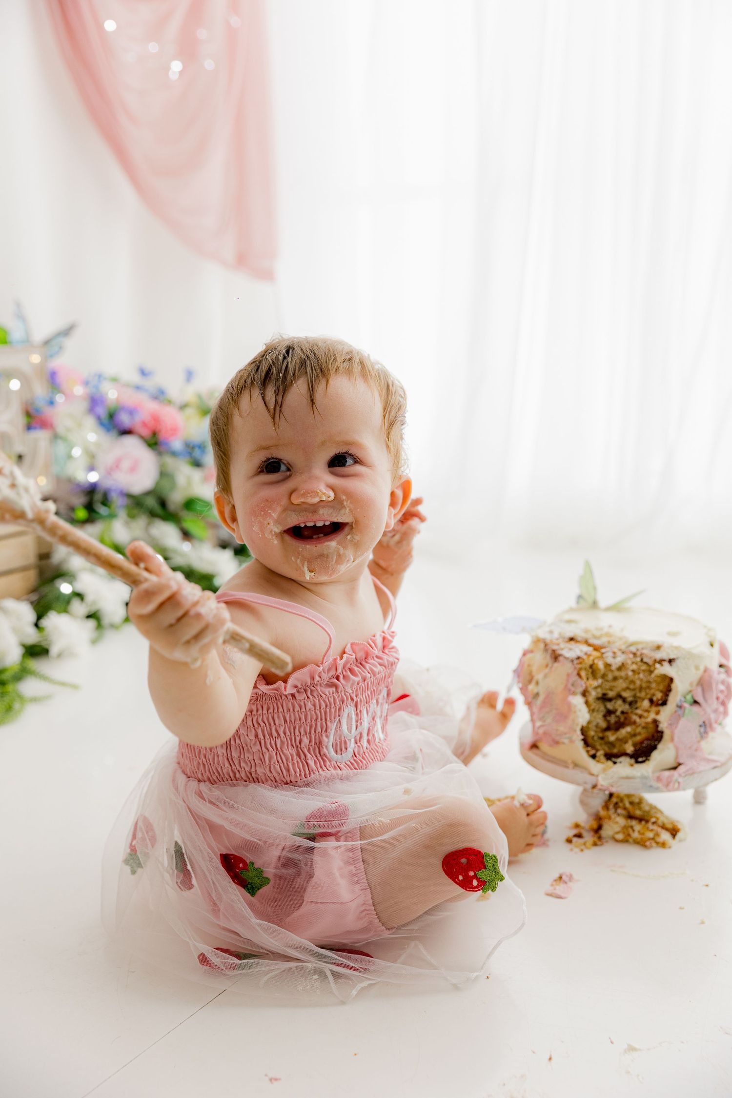 Cake Smash Photoshoot Cannock, Staffordshire, West Midlands, Birmingham