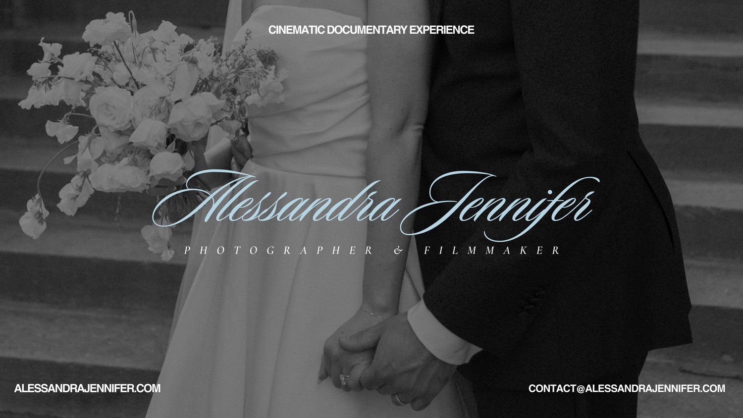 Black and white elegant website header design with orchid flowers and stylish typography for a photography business.