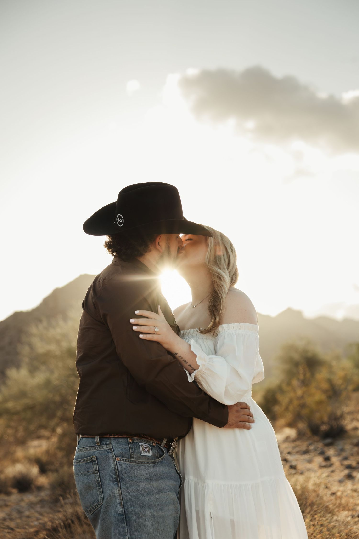 Couples, western-inspired session in the White Tank Mountains!