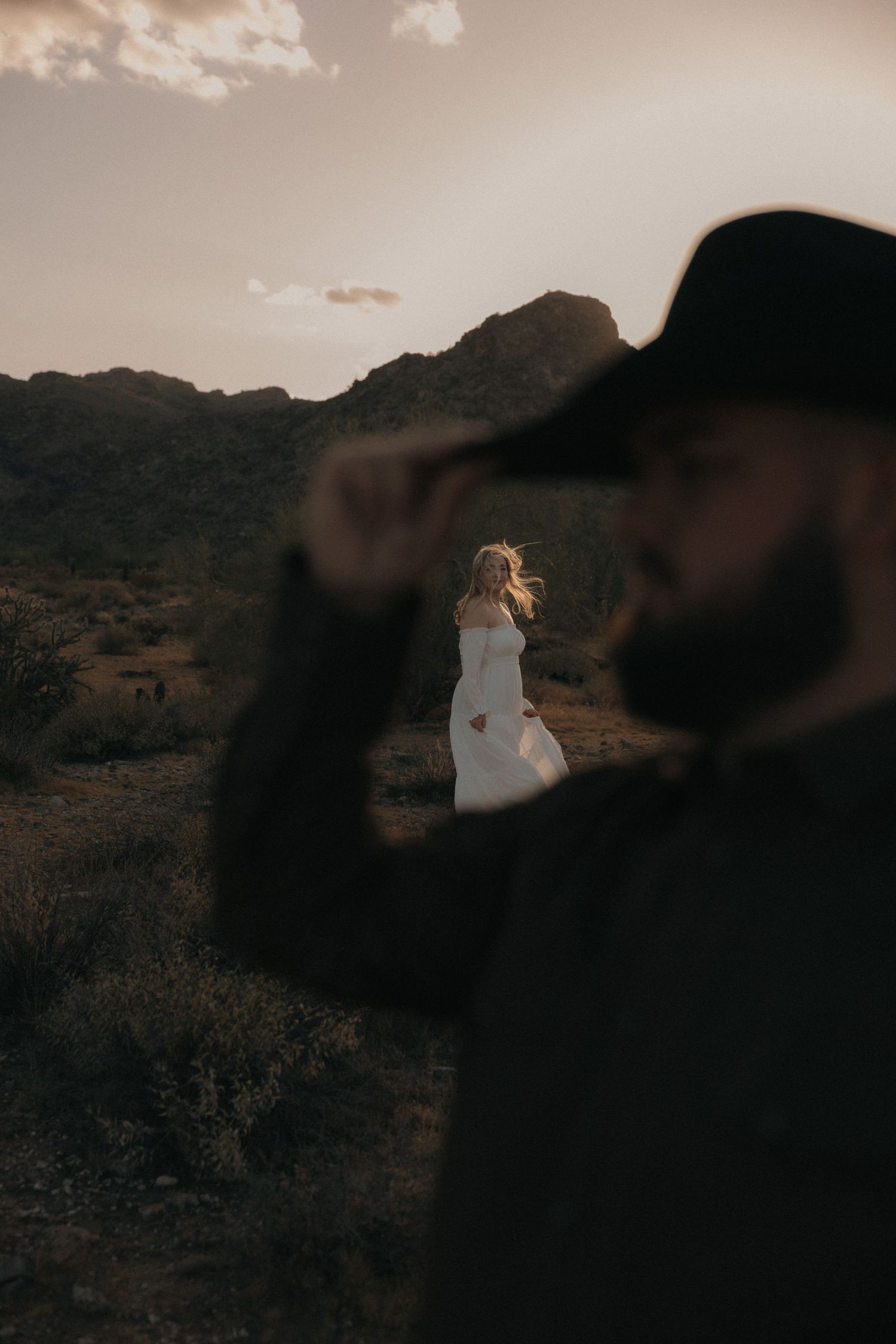 Couples, western-inspired session in the White Tank Mountains!