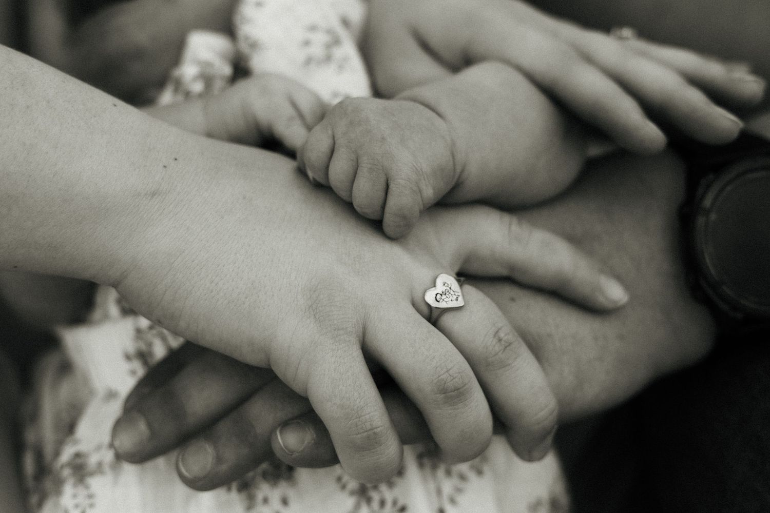 Newborn detail photo from this extended family session!