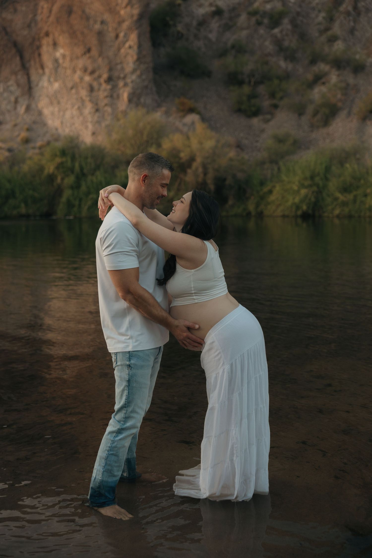 Couples / small family maternity session at the Salt River!